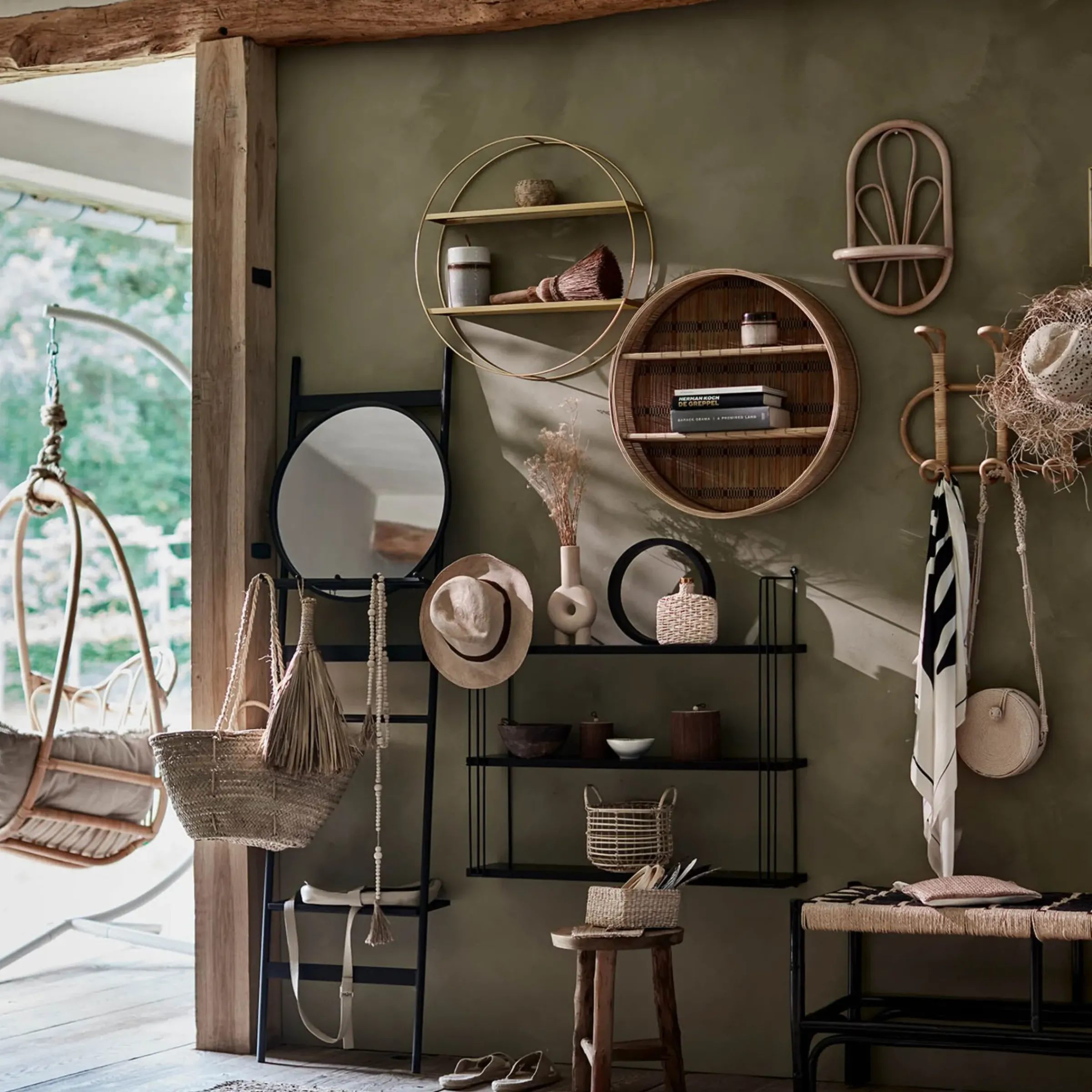 Depot Anlehn-Regal Piet Mit Spiegel> Wanddeko