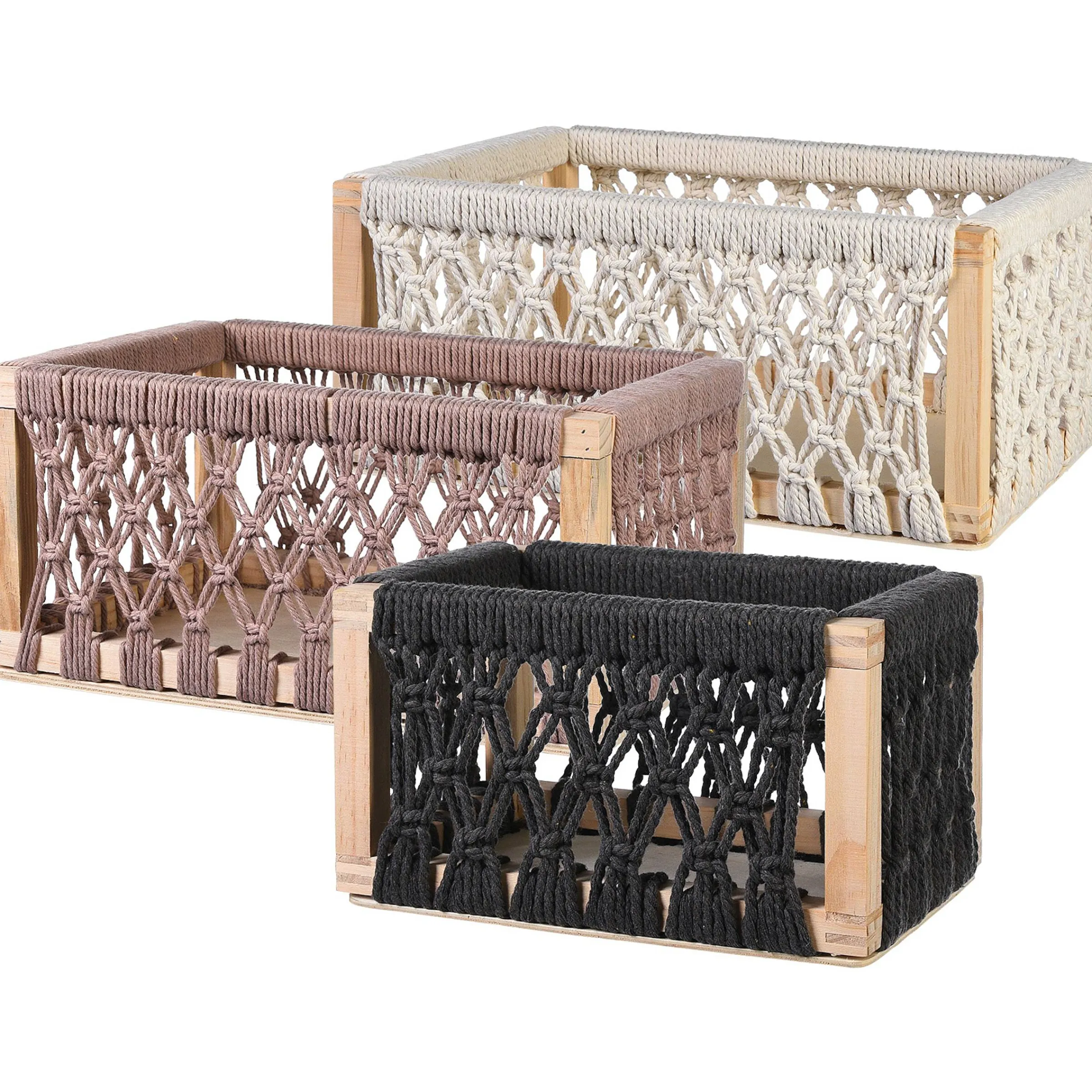 Depot Geschenkideen^Aufbewahrungsboxen-Set Makramee