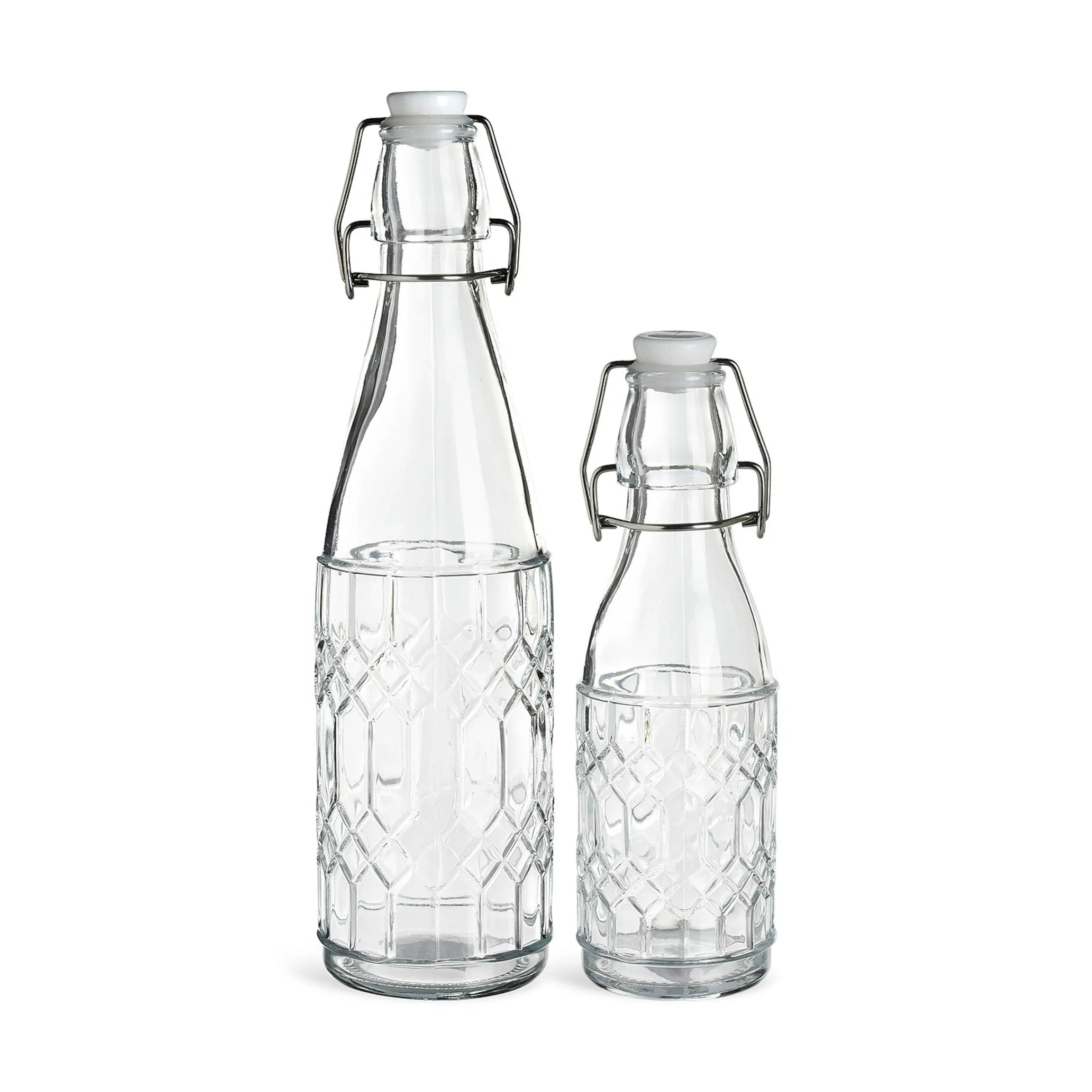 Depot Geschenkideen^Bugelverschlussflaschen-Set Rhombus