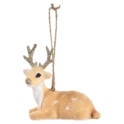 Depot Deko-Figuren & Objekte^Deko-Anhänger Hirsch, Beflockt