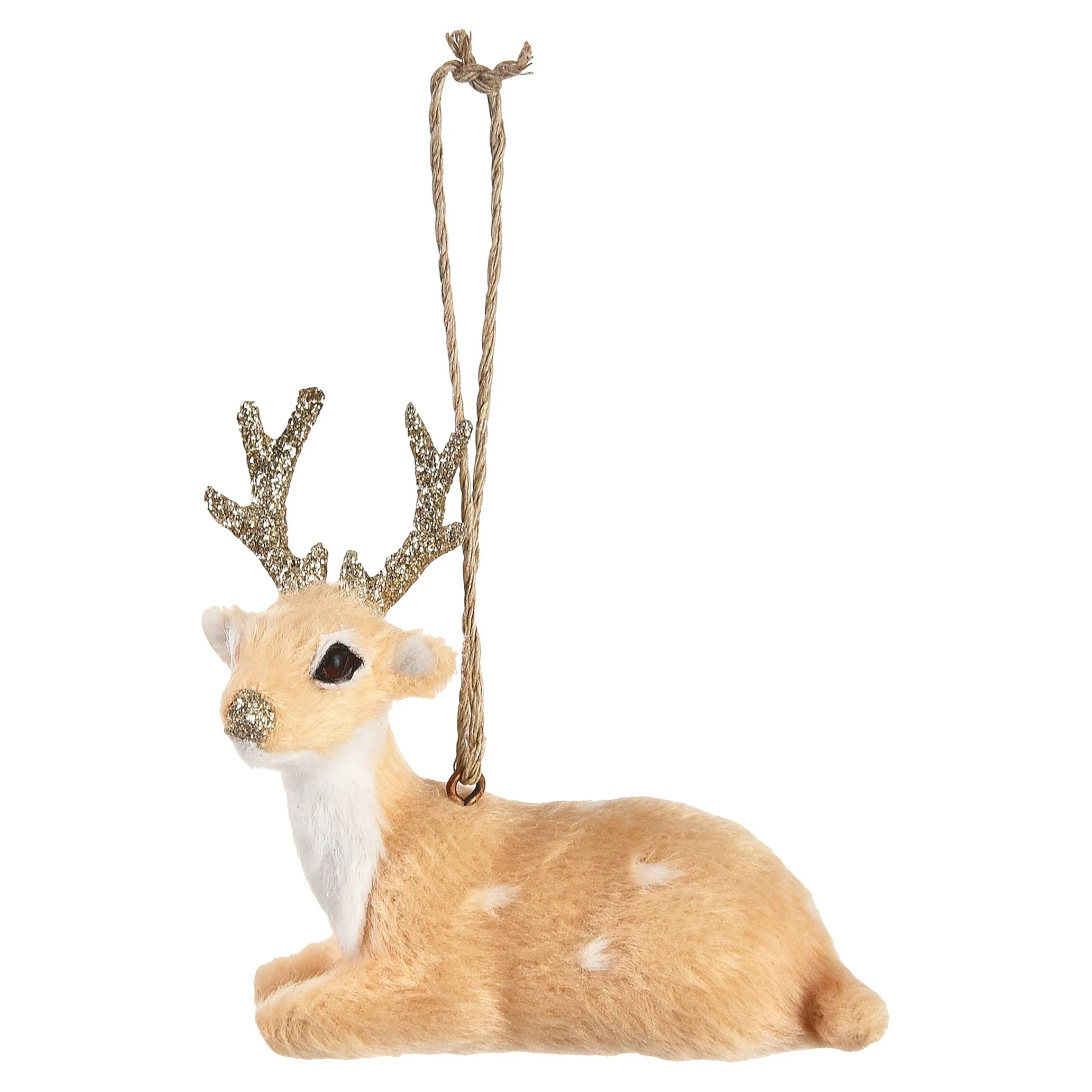 Depot Deko-Figuren & Objekte^Deko-Anhänger Hirsch, Beflockt