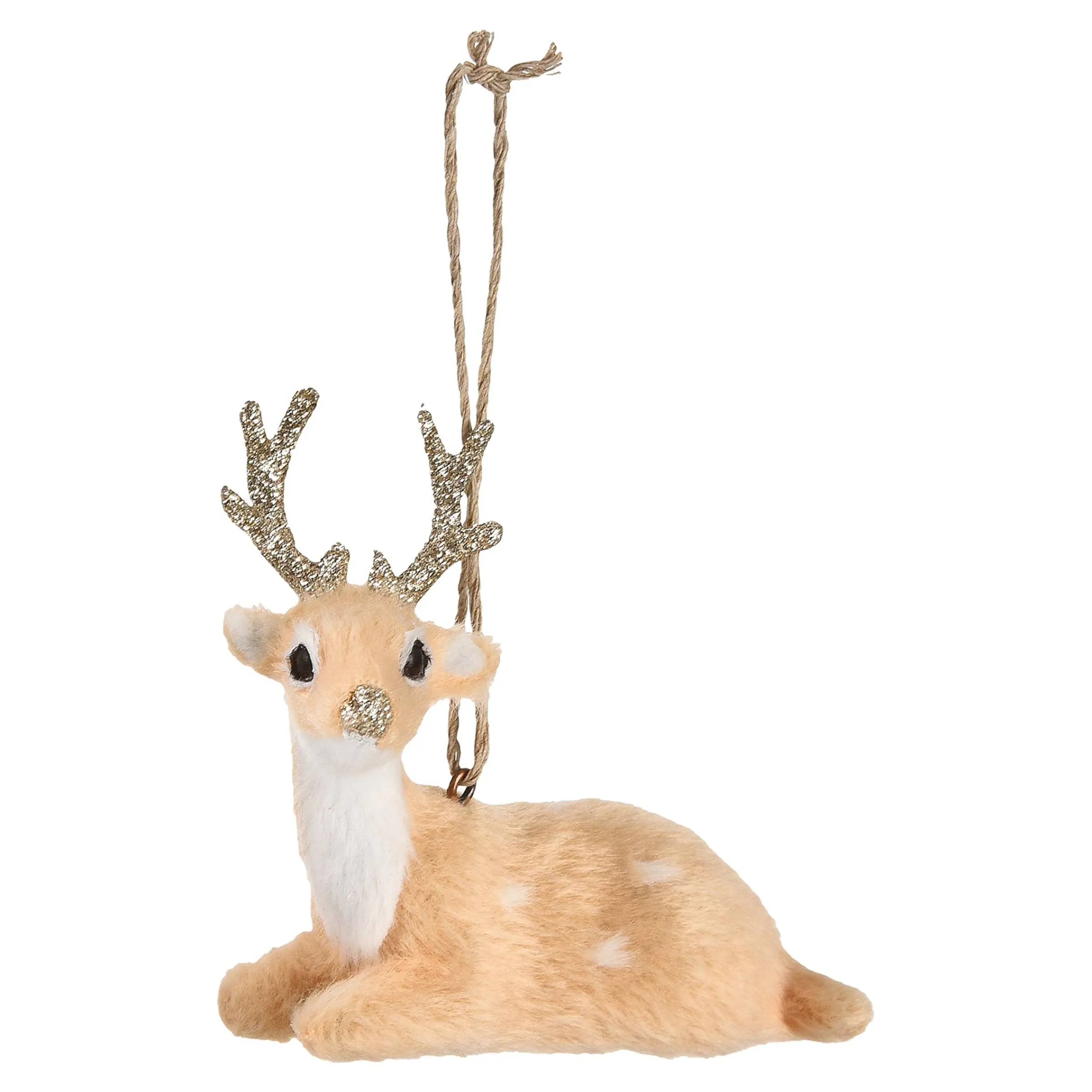 Depot Deko-Figuren & Objekte^Deko-Anhänger Hirsch, Beflockt