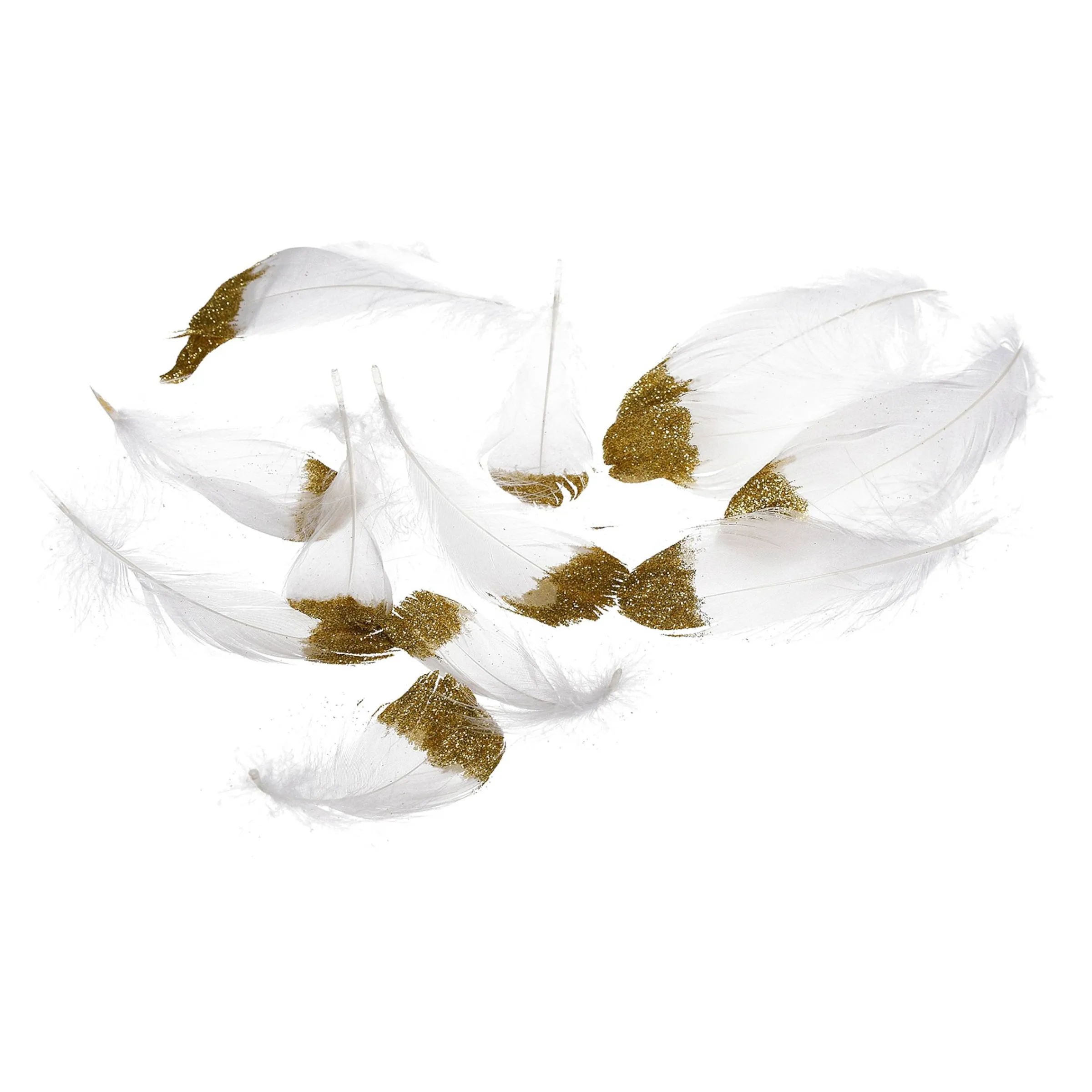 Depot Geschenkideen^Deko-Naturfedern Glitter