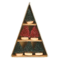 Depot Deko-Figuren & Objekte^Deko-Objekt-Set Minibaum, Beglimmert