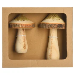 Depot Geschenkideen^Deko-Objekt-Set Pilz Glitter