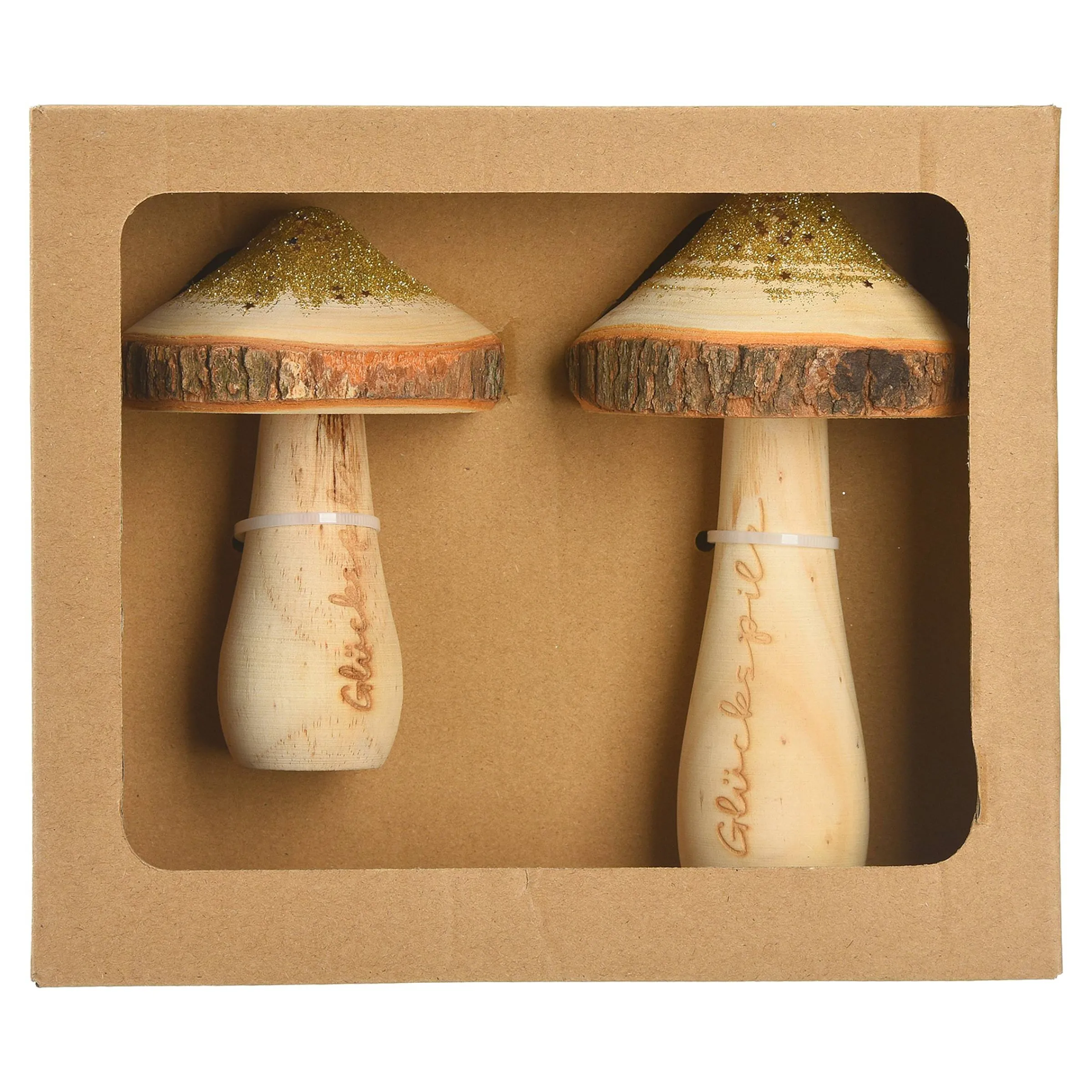 Depot Geschenkideen^Deko-Objekt-Set Pilz Glitter