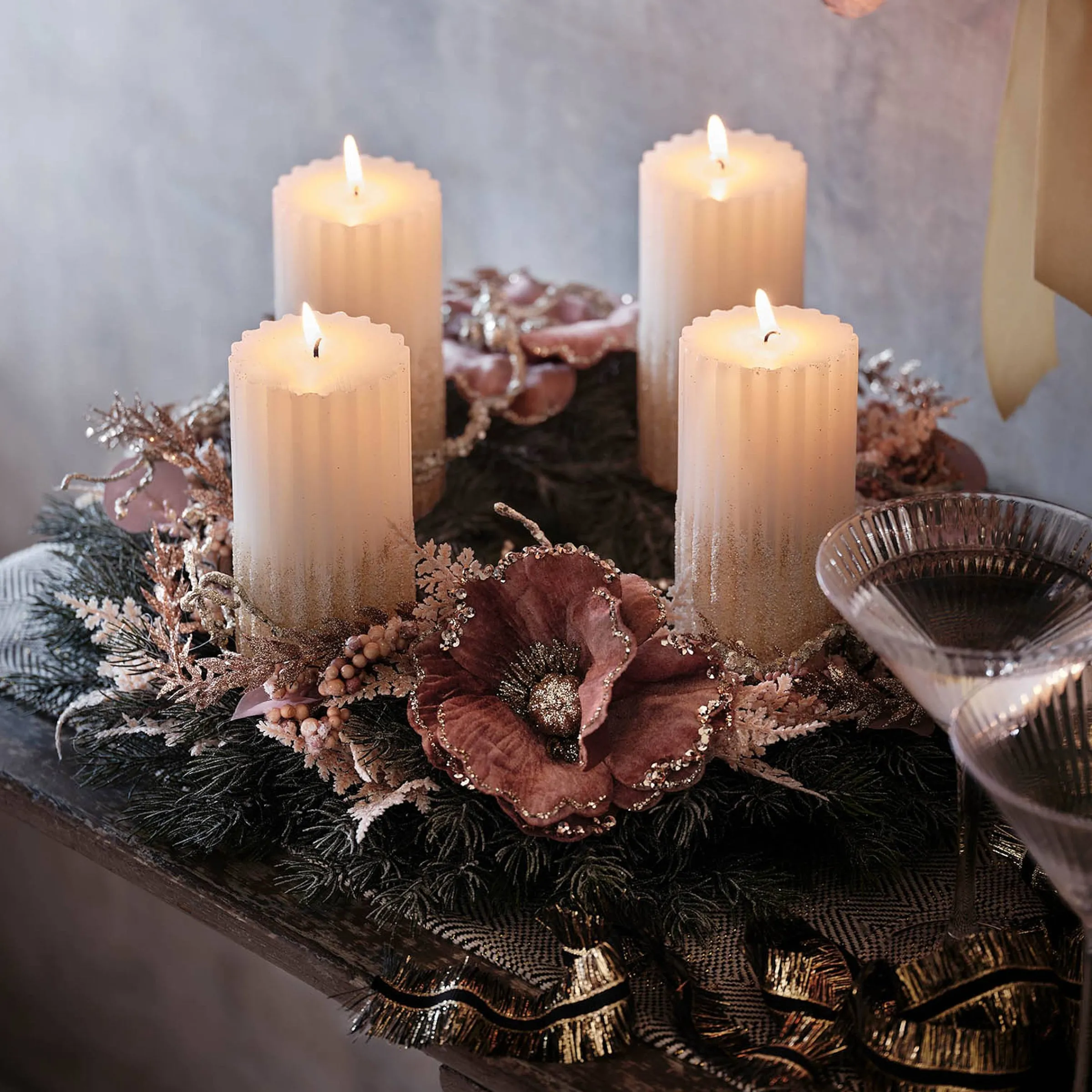 Depot Adventskranze & Zubehör^Deko-Set Adventskranz Classic