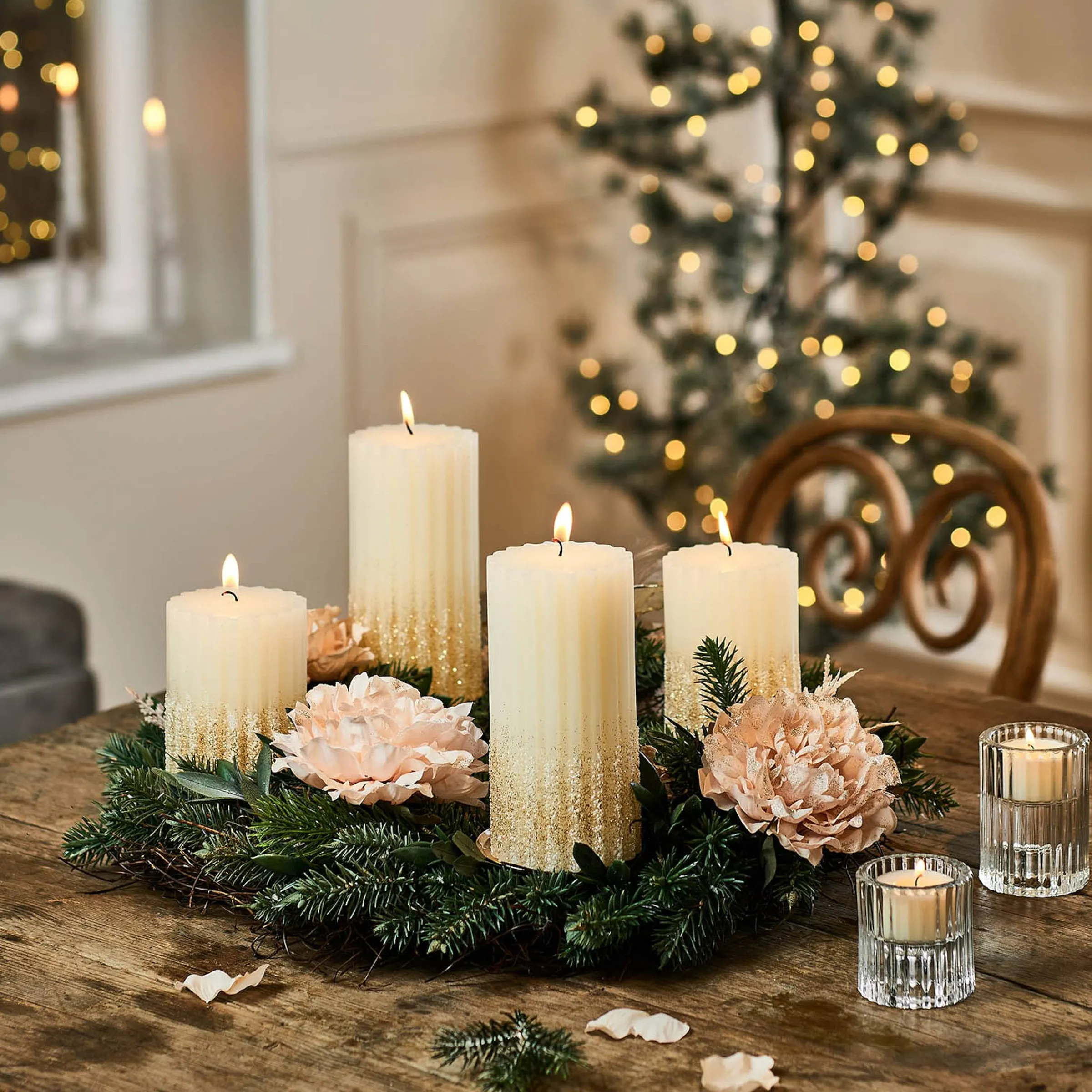 Depot Adventskranze & Zubehör^Deko-Set Adventskranz Classic