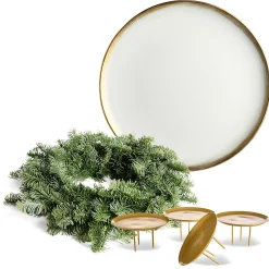 Depot Adventskranze & Zubehör^Deko-Set Adventskranz Classic