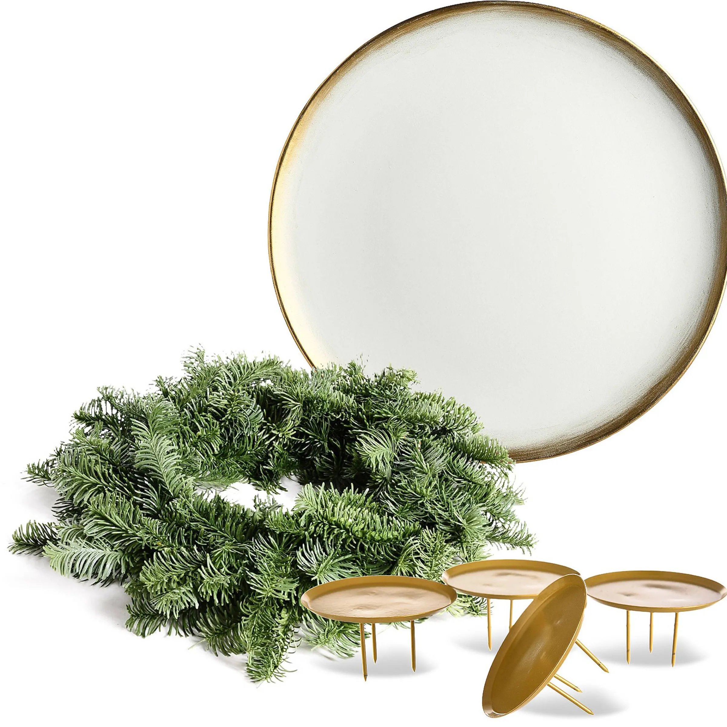 Depot Adventskranze & Zubehör^Deko-Set Adventskranz Classic