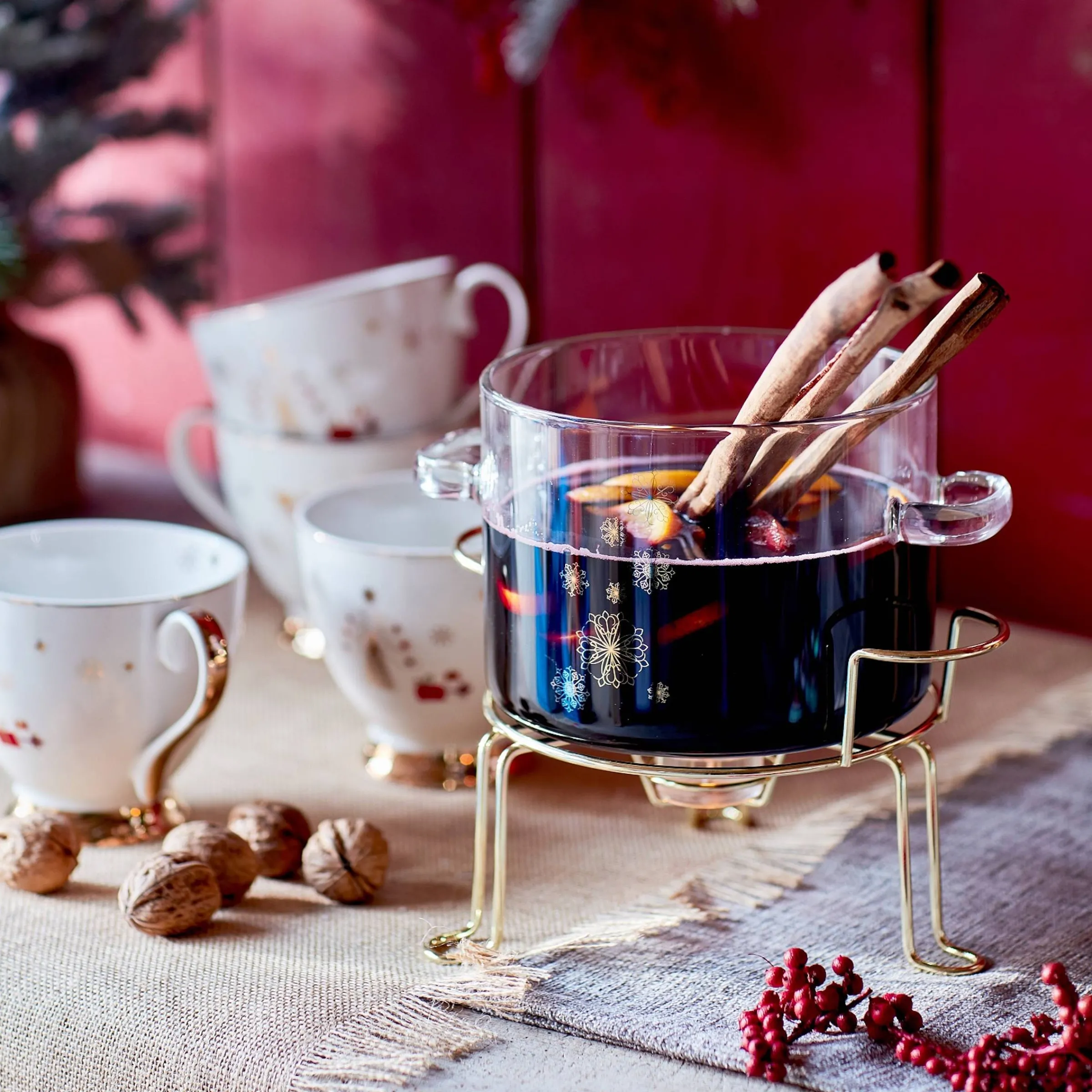 Depot Adventskranze & Zubehör^Deko-Set Weihnachts-Kerzenhalter Rille