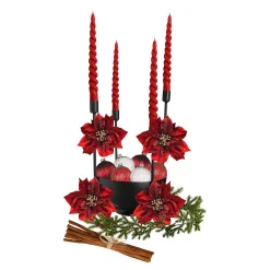 Depot Adventskranze & Zubehör^Deko-Set Weihnachts-Kerzenhalter Rille