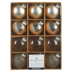 Depot Laternen & Kerzenhalter^Deko-Set Weihnachts-Kerzenhalter Golden Glam