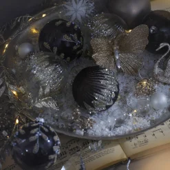 Depot Adventskranze & Zubehör^Deko-Weihnachtstablett Silver Glam