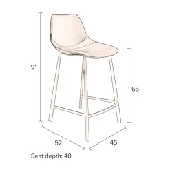 Depot Geschenkideen^Dutchbone Samt-Barstuhl Franky
