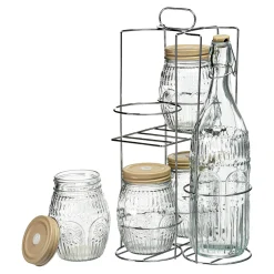 Depot Geschirr & Servieren^Flasche & Gläser-Set Romance Mit Halterung