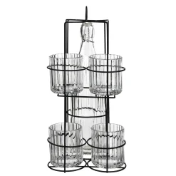 Depot Geschirr & Servieren^Flasche & Gläser-Set Tom Mit Halterung