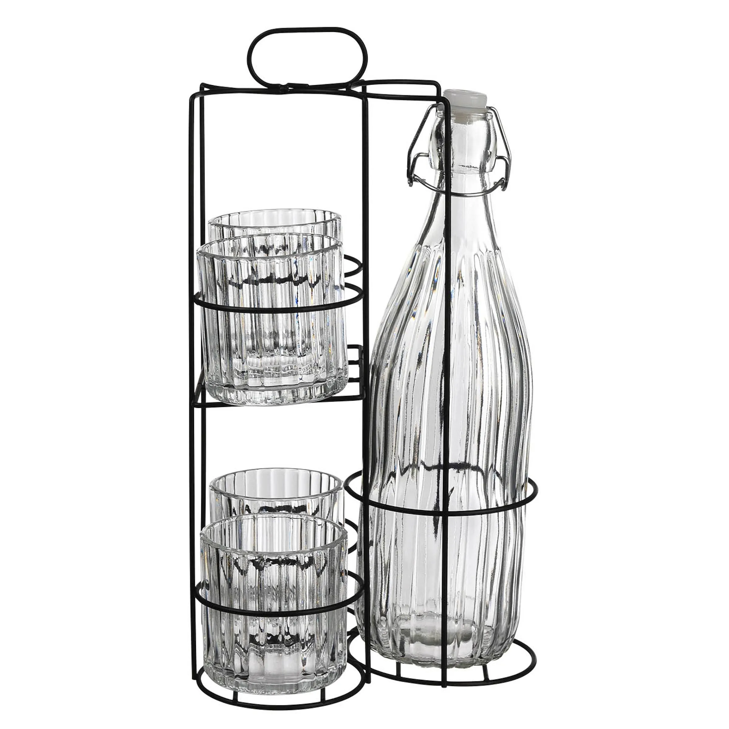 Depot Geschirr & Servieren^Flasche & Gläser-Set Tom Mit Halterung