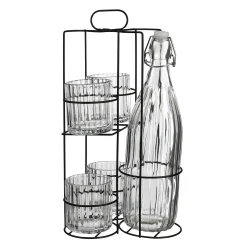 Depot Geschirr & Servieren^Flasche & Gläser-Set Tom Mit Halterung