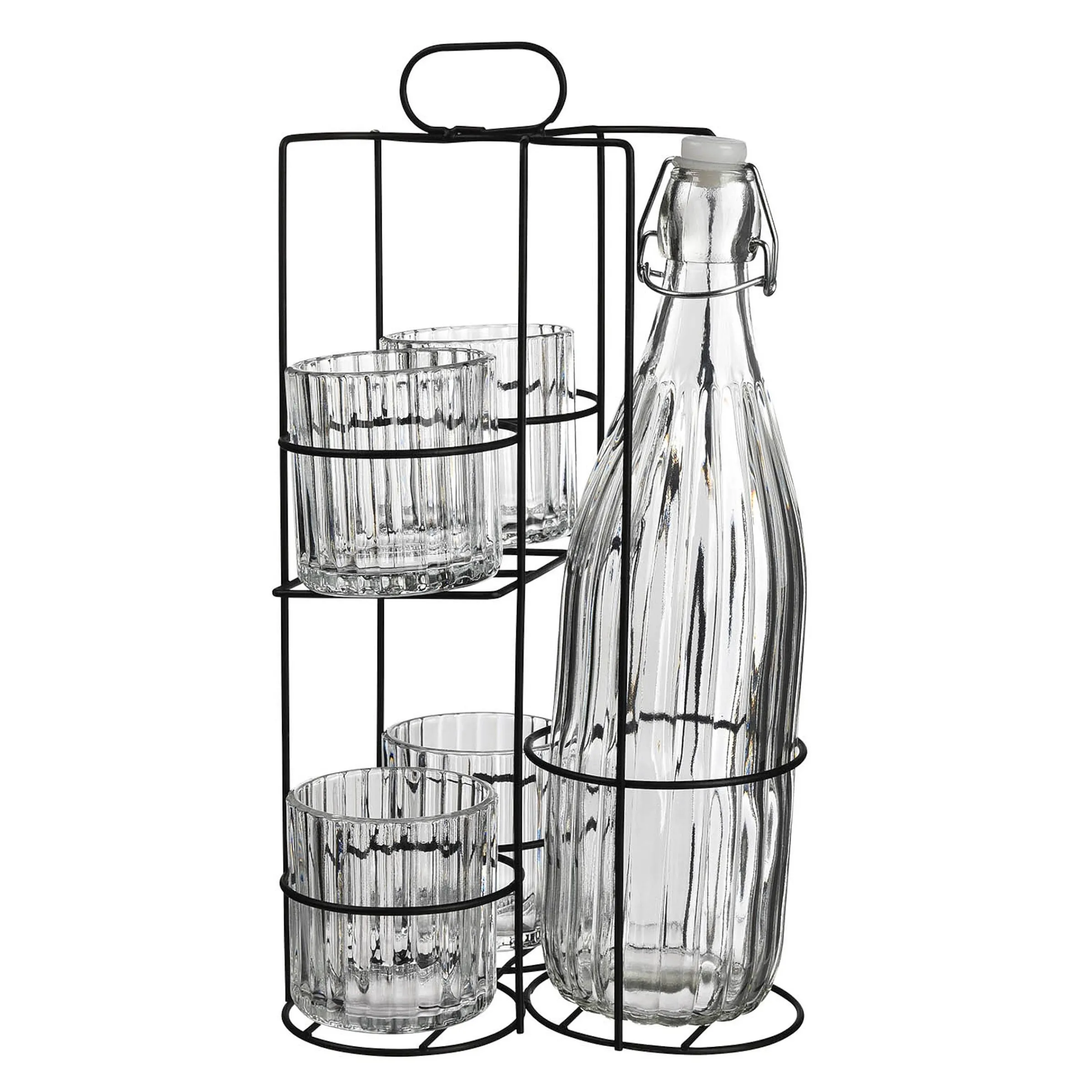 Depot Geschirr & Servieren^Flasche & Gläser-Set Tom Mit Halterung