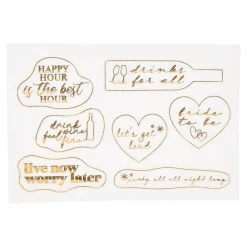 Depot Geschirr & Servieren^Glasaufkleber-Set Girly