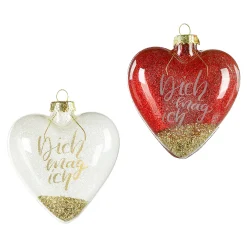 Depot Figuren & Formen^Glas-Baumschmuck Heart Dich