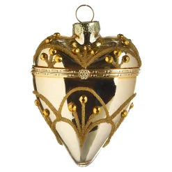 Depot Figuren & Formen^Glas-Baumschmuck Medaillon Herz