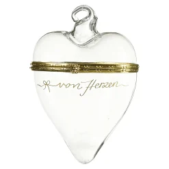 Depot Figuren & Formen^Glas-Baumschmuck Medaillon Herz