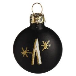 Depot Adventskranz-Deko^Glas-Baumschmuck Mini-Taler Monogramm A