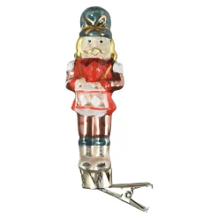 Depot Adventskranz-Deko^Glas-Baumschmuck Nussknacker Auf Clip