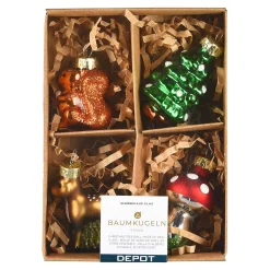 Depot Kugeln & Baumspitzen^Glas-Baumschmuck-Set