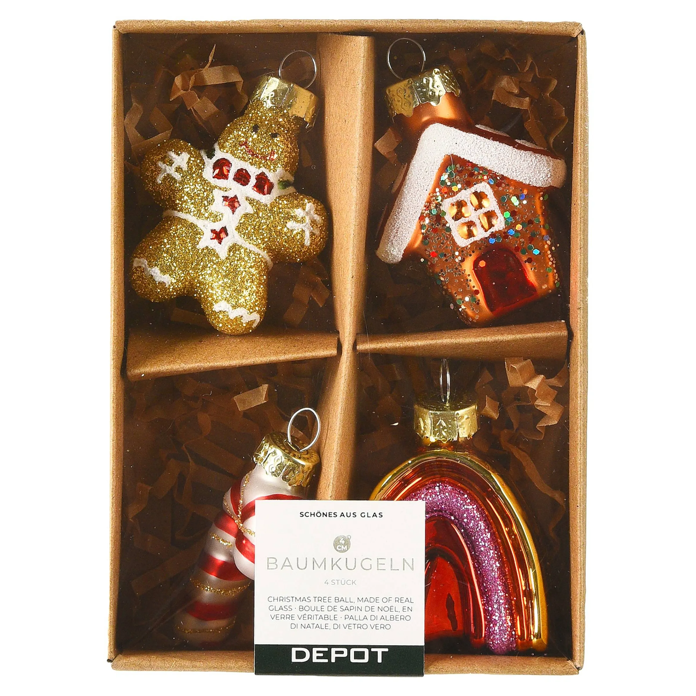 Depot Kugeln & Baumspitzen^Glas-Baumschmuck-Set Tradition