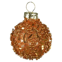 Depot Adventskranz-Deko^Glas-Mini-Weihnachtskugel Glittergranulat