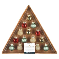 Depot Adventskranz-Deko^Glas-Mini-Weihnachtskugel-Set