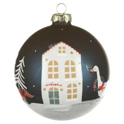 Depot Kugeln & Baumspitzen^Glas-Weihnachtskugel Dario & Friends