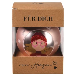 Depot Kugeln & Baumspitzen^Glas-Weihnachtskugel schi Freundin