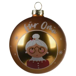 Depot Kugeln & Baumspitzen^Glas-Weihnachtskugel schi Oma