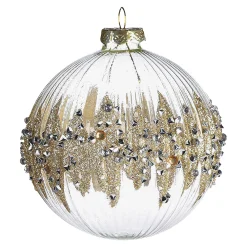 Depot Kugeln & Baumspitzen^Glas-Weihnachtskugel Diamondsplash