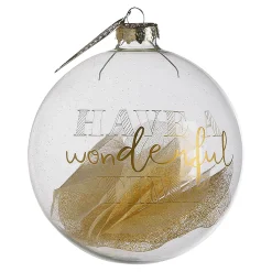 Depot Kugeln & Baumspitzen^Glas-Weihnachtskugel Filled Leaves