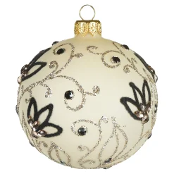 Depot Kugeln & Baumspitzen^Glas-Weihnachtskugel Floral