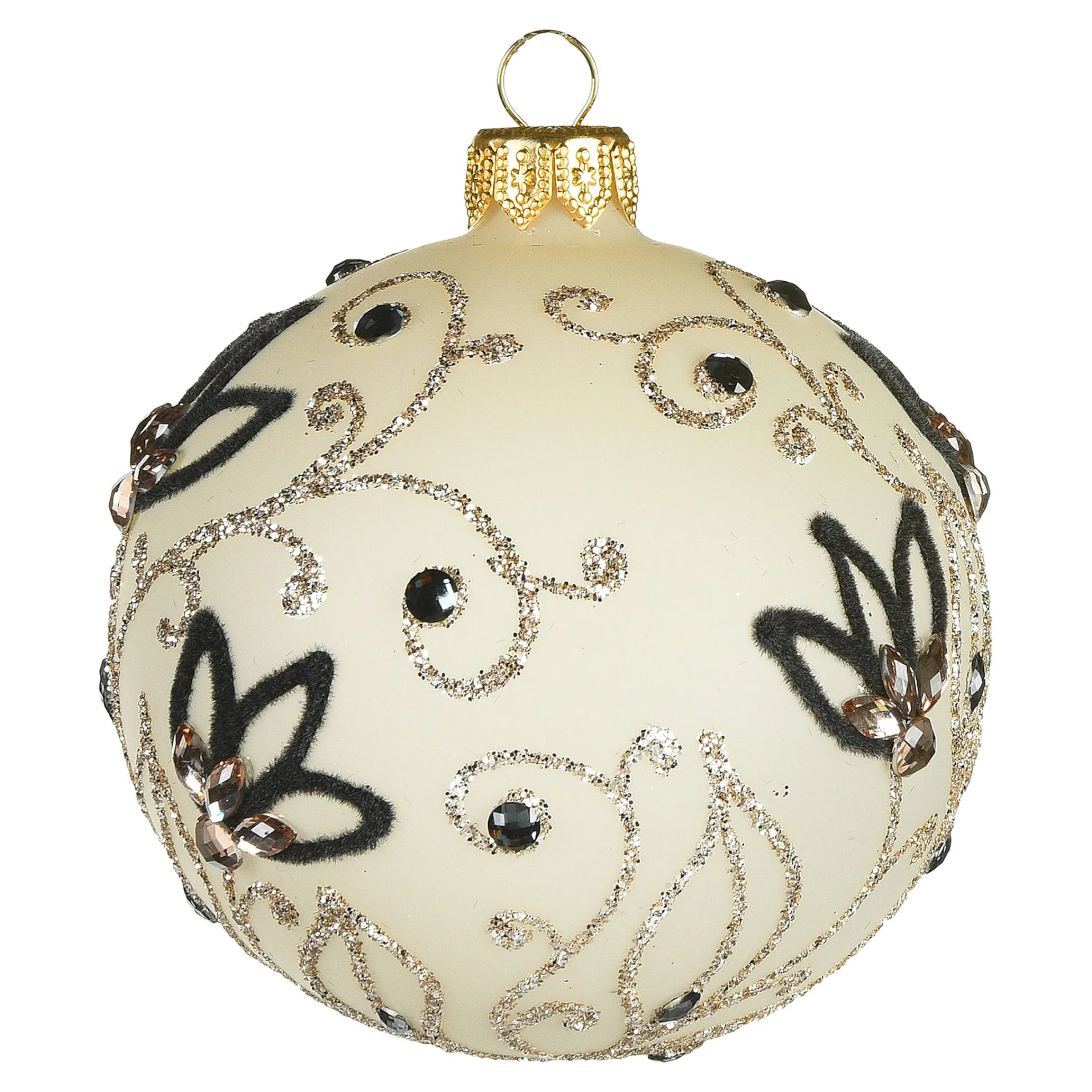 Depot Kugeln & Baumspitzen^Glas-Weihnachtskugel Floral