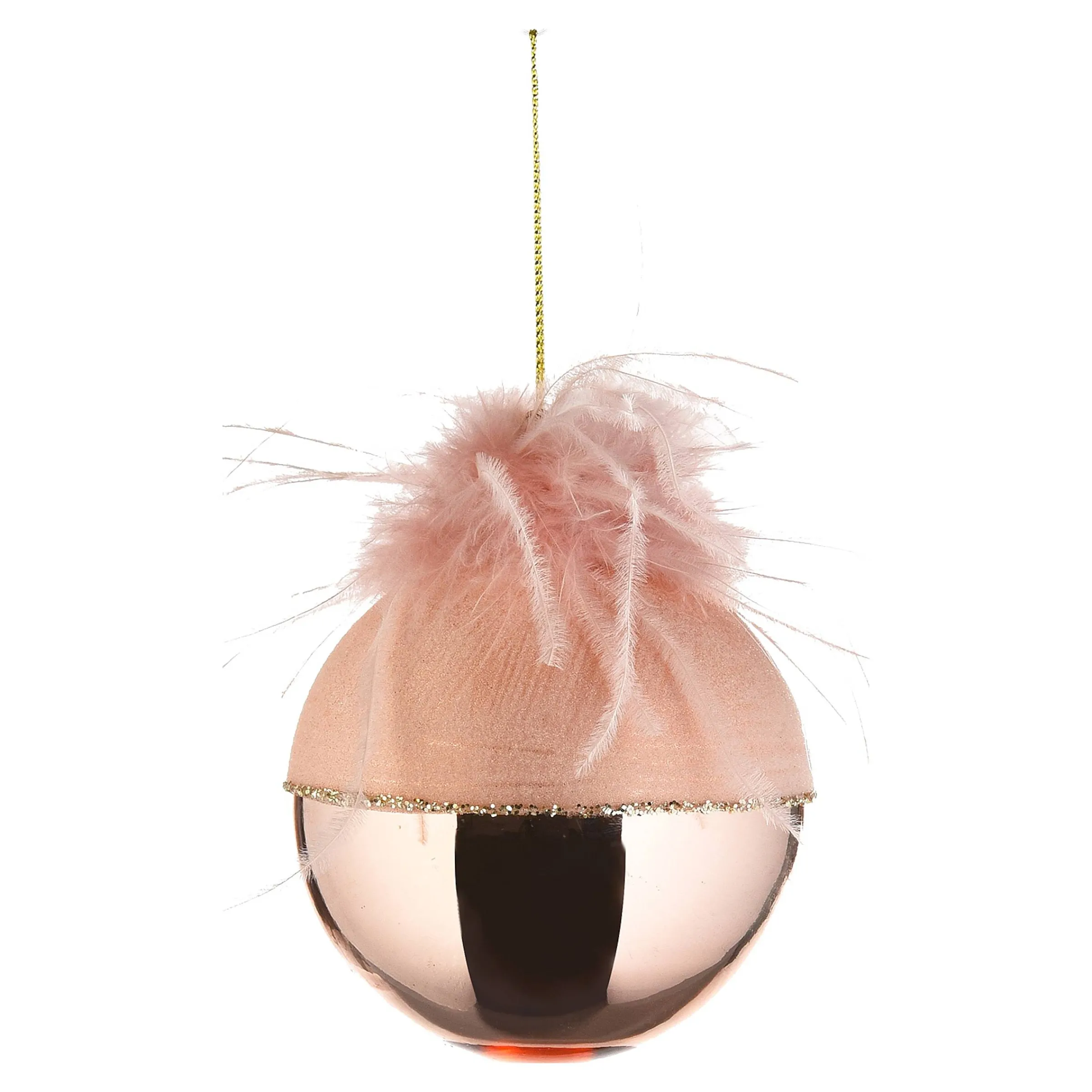 Depot Kugeln & Baumspitzen^Glas-Weihnachtskugel Glancy Feather