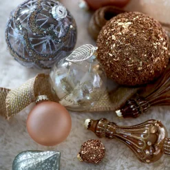 Depot Kugeln & Baumspitzen^Glas-Weihnachtskugel Glittergranulat