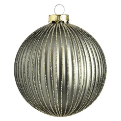 Depot Kugeln & Baumspitzen^Glas-Weihnachtskugel Glitterstripe