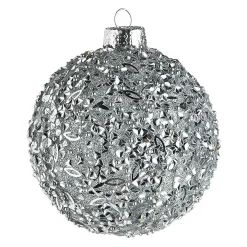 Depot Kugeln & Baumspitzen^Glas-Weihnachtskugel Glittergranulat