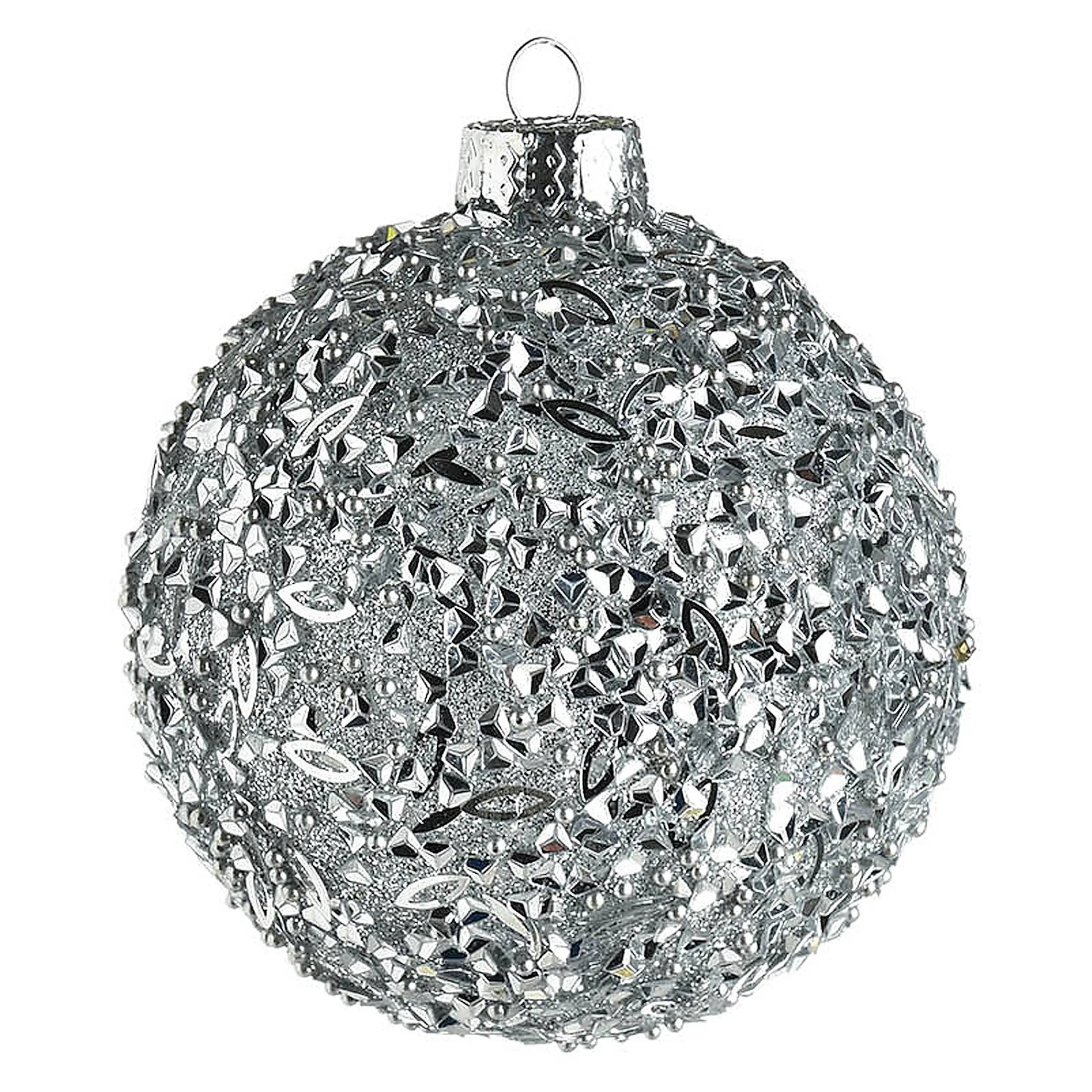 Depot Kugeln & Baumspitzen^Glas-Weihnachtskugel Glittergranulat