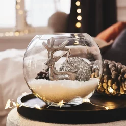 Depot Kugeln & Baumspitzen^Glas-Weihnachtskugel Glittergranulat