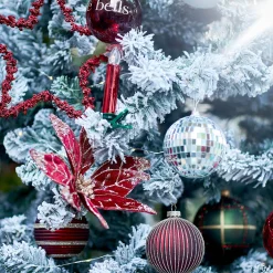 Depot Kugeln & Baumspitzen^Glas-Weihnachtskugel Glitterstripe