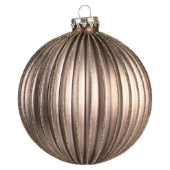 Depot Kugeln & Baumspitzen^Glas-Weihnachtskugel Glitterstripe