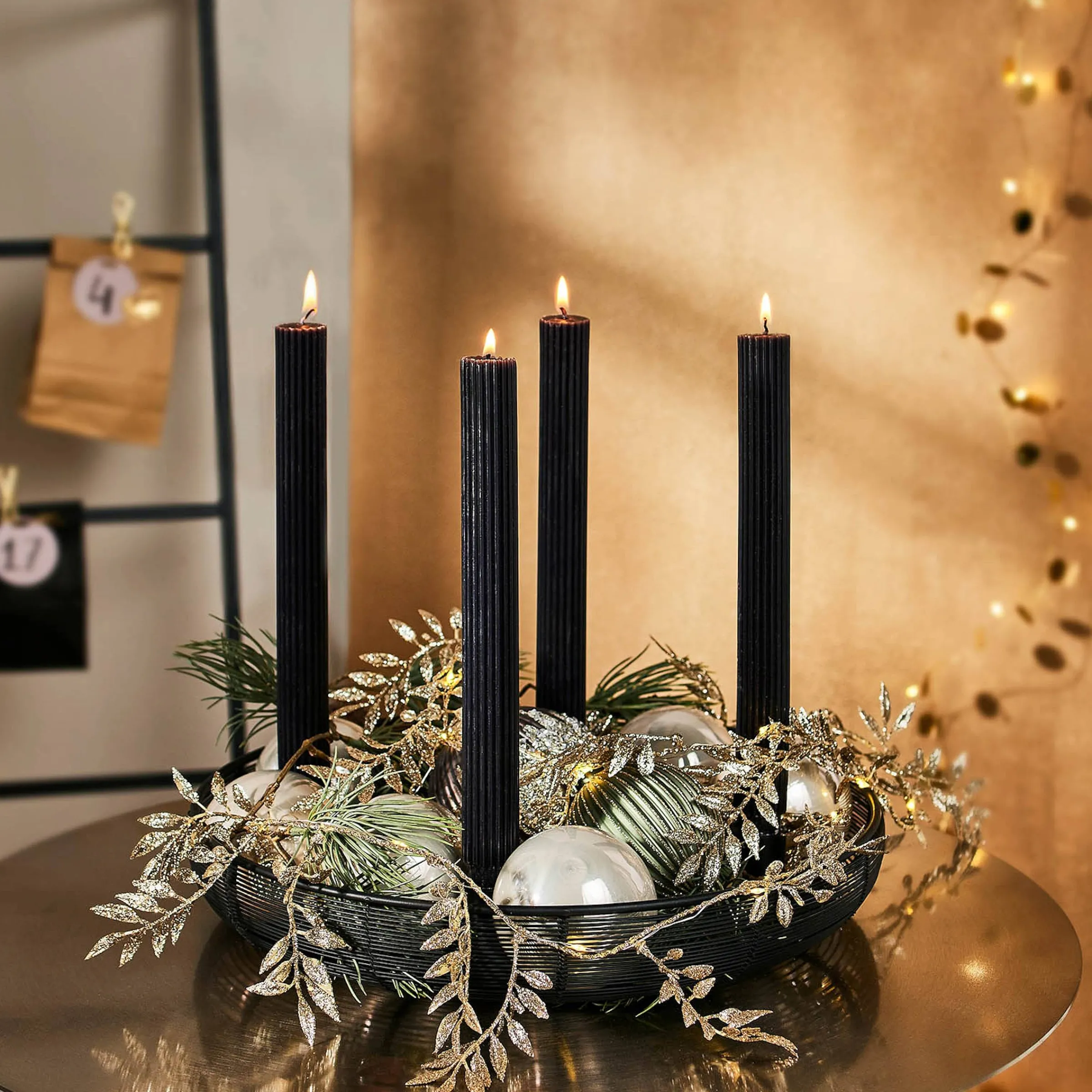 Depot Kugeln & Baumspitzen^Glas-Weihnachtskugel Glitterstripe